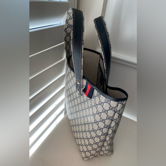 Gucci Web Loop GG Coated Canvas Tote, Made in Italy.  Dust bag included. - Picture 11 of 16